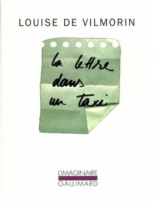 cover image of La Lettre dans un taxi